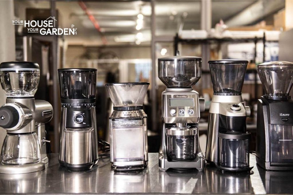 various types of coffee grinders