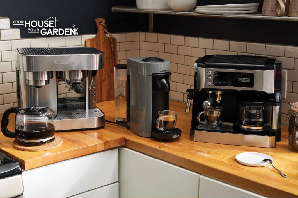coffee makers in a kitchen