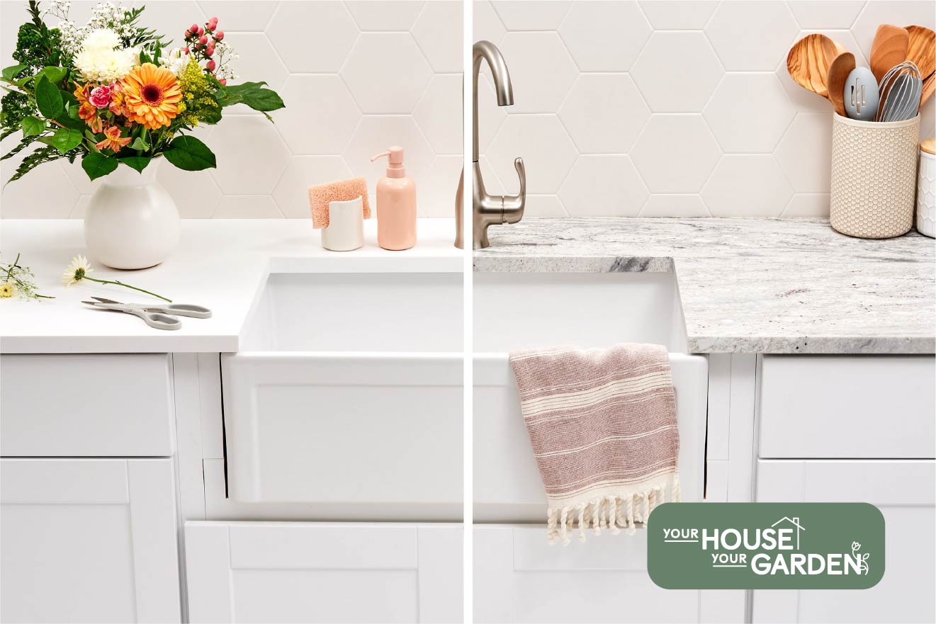 Corian solid surface vs granite Kitchen Countertops