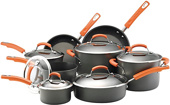 Rachael Ray Cucina Hard-Anodized Nonstick Cookware Pots and Pans Set