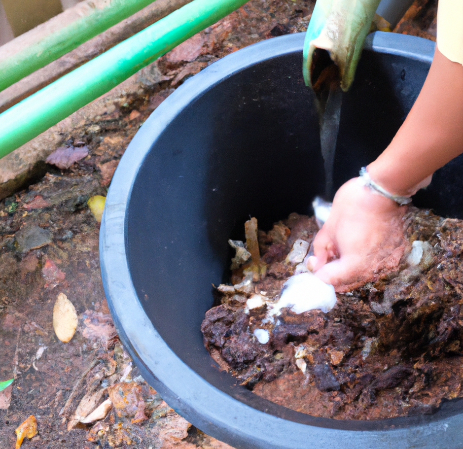 adding water in compost