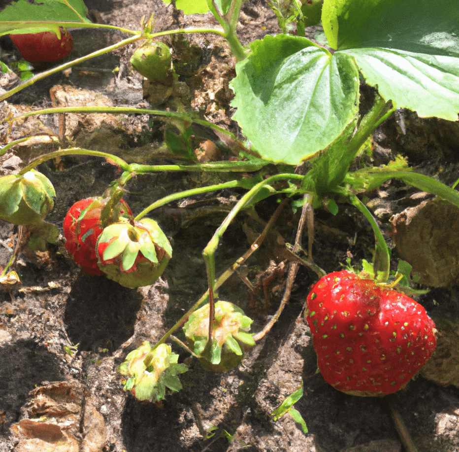 Strawberries in summer
