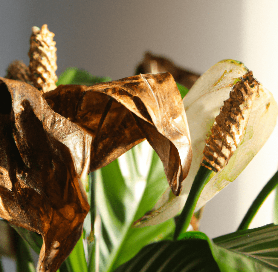 wilted peace lily