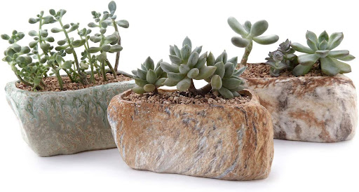 Stone Shape Rectangle Window Pot for Planting Succulents