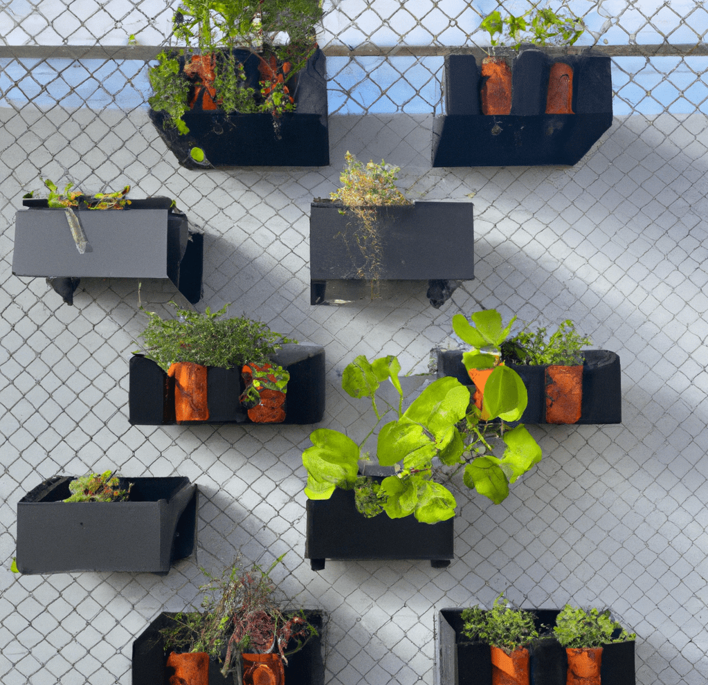 Different planters for vertical gardening