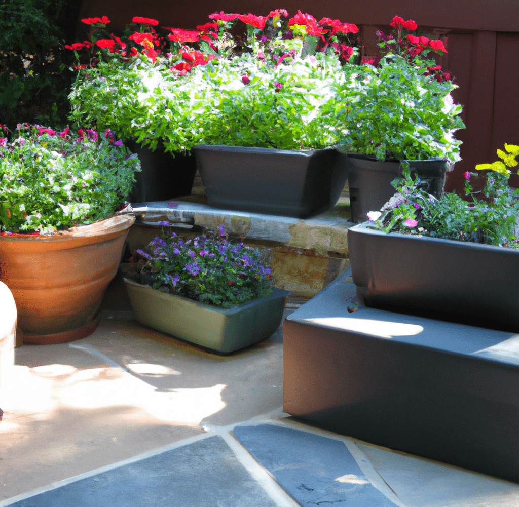 To style a container garden
