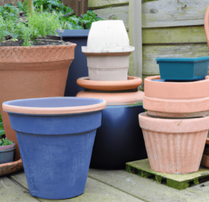 Using different shape of container materials in your garden