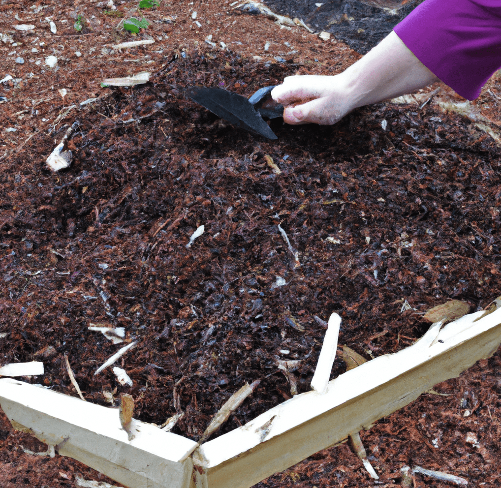 Using mulch within garden